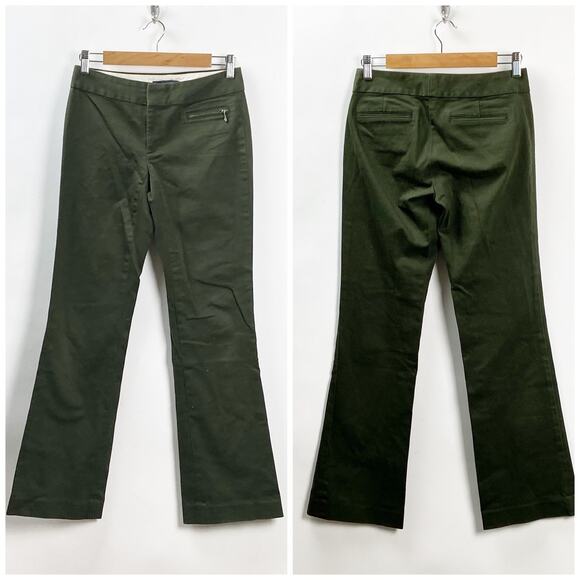 2/$30 3/$30 Banana Republic 0 Womens Forest Green Martin Trouser Dress Pants - Picture 1 of 8